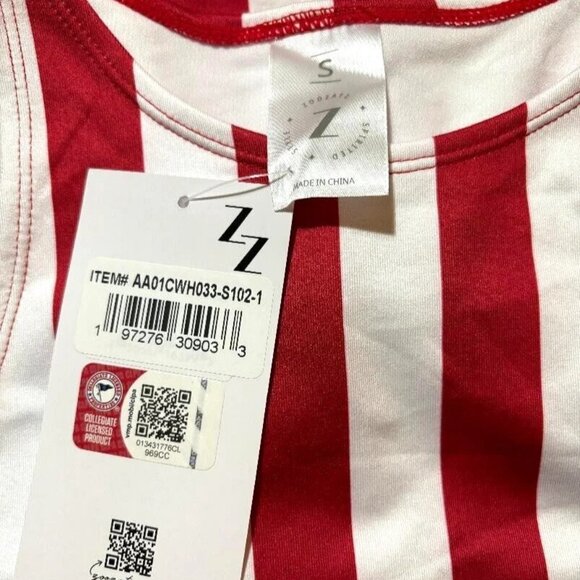 ZooZatz Indiana Hoosiers Women's Crimson Cropped First Down Tank Top SZ Small - Picture 5 of 5